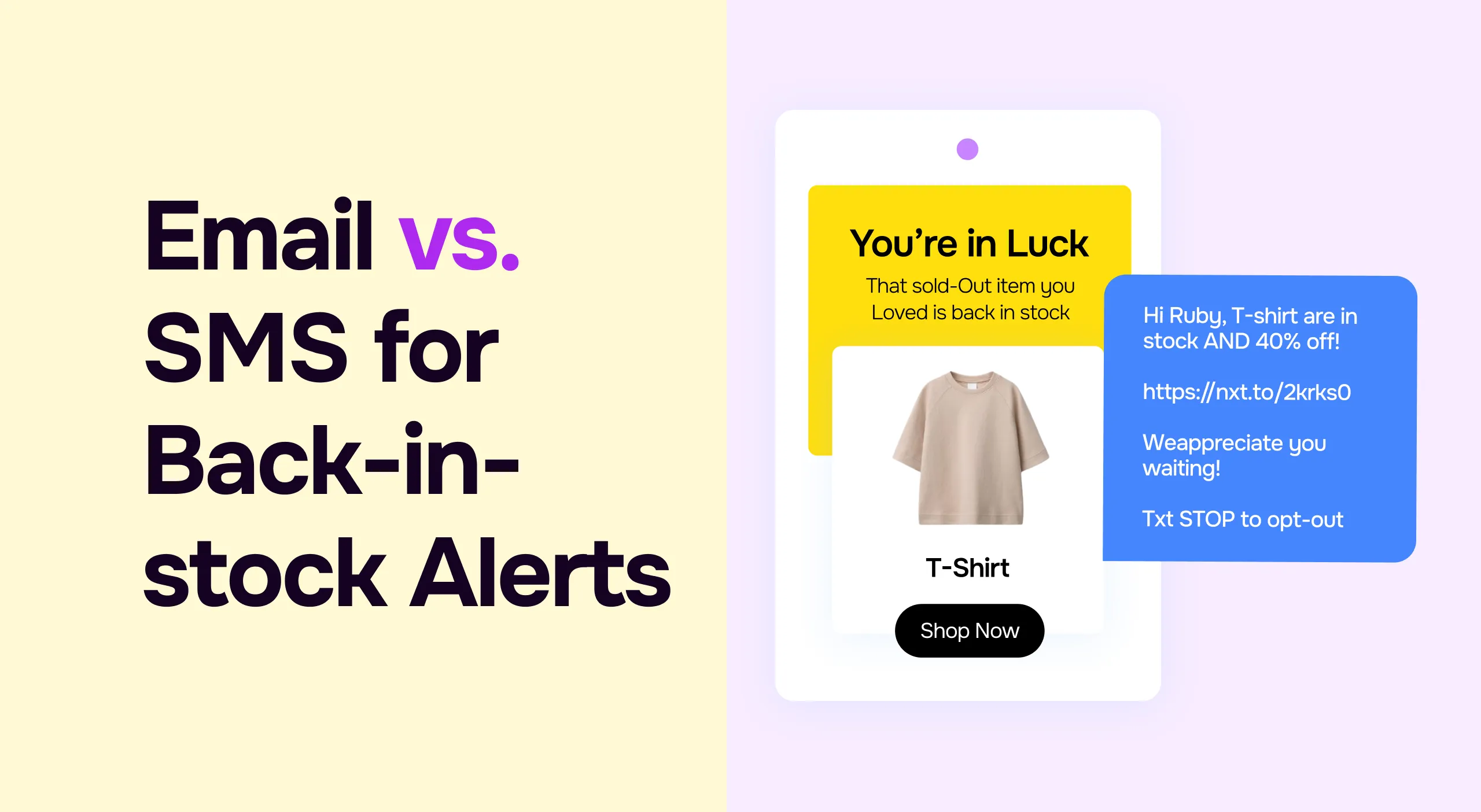 Email vs. SMS for back in stock alerts: which one works best?