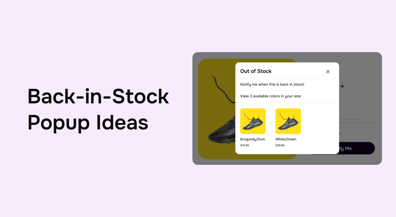 10 Back-in-stock popup ideas to increase subscriber conversions